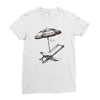 beach umbrella Ladies Fitted T-Shirt