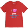i love july especially the 4th V-Neck Tee