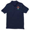 ladies sombrero  funny retro mexico mustache designer Men's Polo Shirt
