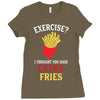Exercise Extra Fries Ladies Fitted T-Shirt