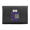my dad was so brave god made him an angel Accessory Pouches