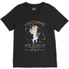Unicorns are born in July V-Neck Tee