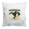 mordor fun run Throw Pillow