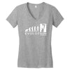 climbing ape to evolution climb indoor outdoor Women's V-Neck T-Shirt
