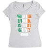 WHO THE FOOK IS THAT GUY Women's Triblend Scoop T-shirt