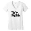 the dogfather italian greyhound Women's V-Neck T-Shirt