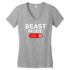 beast mode activated Women's V-Neck T-Shirt