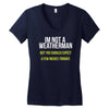 i am not a weatherman but you should expect a few inches funny Women's V-Neck T-Shirt