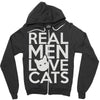 real men love cats Zipper Hoodie