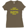 i went outside once Ladies Fitted T-Shirt