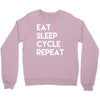 eat sleep cycle repeat Crewneck Sweatshirt