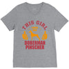 This Girl Loves Her Doberman Pinscher V-Neck Tee