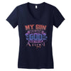 my son was so amazing god made Women's V-Neck T-Shirt
