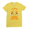 training to be the strongest super saiyan Ladies Fitted T-Shirt