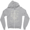 white lotus Zipper Hoodie