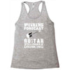 weekend forcast guitar with a chance of drinking Racerback Tank