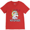unicorns are born in november cute unicorn V-Neck Tee
