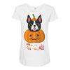 haloween french bulldog Maternity Scoop Neck T-shirt