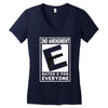 second amendment rated e for everyone Women's V-Neck T-Shirt