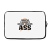 Careful I Already Kicked Cancer Ass Laptop sleeve
