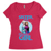 sister of the birthday girl Women's Triblend Scoop T-shirt