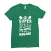 Be A Super Hero For Animals Go Vegan! Ladies Fitted T-Shirt