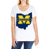 ohio for michigan Ladies Curvy T-Shirt