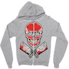 skull meat Zipper Hoodie