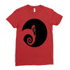 nightmare before christmas black logo Ladies Fitted T-Shirt