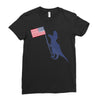 Patriotic T-Rex Ladies Fitted T-Shirt