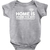 home is where the wifi funny Baby Onesie