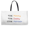 mommy daddy harrison baby name Weekender Totes