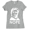 nope Ladies Fitted T-Shirt