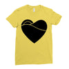 black heart Ladies Fitted T-Shirt