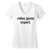 video game expert t shirt 3xl funny xbox ps3 nerdy geeky wii cod snipe Women's V-Neck T-Shirt