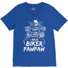 You Cant Scare Me I am Biker Pawpaw V-Neck Tee