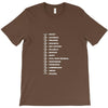 beard length chart funny professor grandpa mustache humor T-Shirt