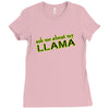 ask me about my llama Ladies Fitted T-Shirt