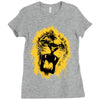 lion yellow Ladies Fitted T-Shirt