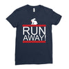 run away rabbit Ladies Fitted T-Shirt