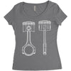 sketch of piston 2 Women's Triblend Scoop T-shirt