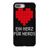 nerd shirt design  herz f&uuml;r nerds computer gaming fun big bang minecr iPhone 8 Plus