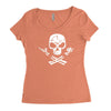 rock skull Women's Triblend Scoop T-shirt