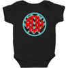 chevron circle Baby Bodysuit