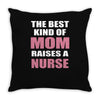 the best kind of mom raises a nurse Throw Pillow
