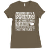 arguing with a psych major Ladies Fitted T-Shirt