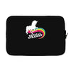 totally straight funny rainbow unicorn gay pride novelty fashion Laptop sleeve