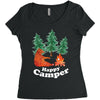Happy Camper Women's Triblend Scoop T-shirt