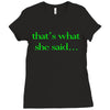 that&rsquo;s what she said t shirt the funny office tee Ladies Fitted T-Shirt