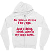 drink wine in ractangle Zipper Hoodie